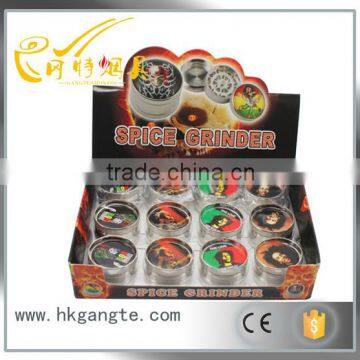 GT05015 HIGH quality zine-alloy 3layers herb grinder , metal tobacco grinder