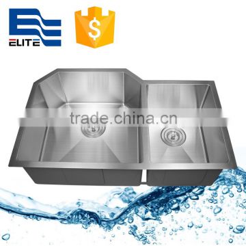 Double unequal bowl stainless steel kitchen sink                        
                                                                                Supplier's Choice