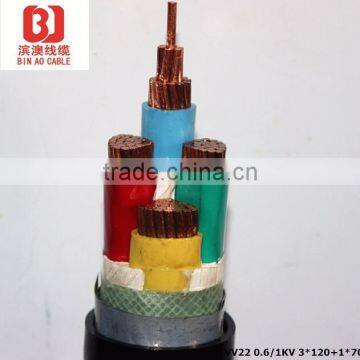 Copper Conductor XLPE Insulated PVC Sheath Steel Tape Armoured LV MVunderground Armoured Power Cables photo-3