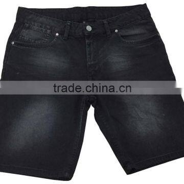 Men's black color capri shorts man 100% cotton 1/2 twill shorts wholesale manufacturer