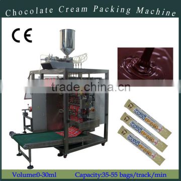 Multi lanes packing machine for chocolate paste