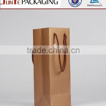 Cheap recycle brown wholesale paper bag for bottle