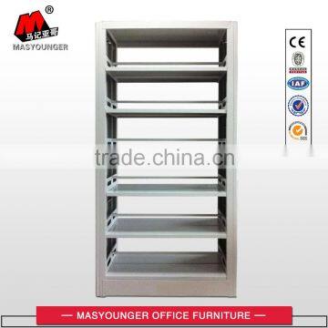 Single Unit Metal Bookshelf Double Face School Bookshelf