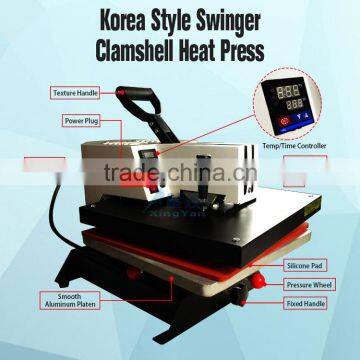 korean stylet t shirt printing machine swinger heat press machine