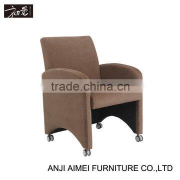 Armrest dining chair with casters AM-7223