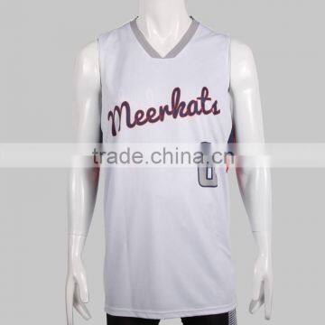 2015 Latest White&blue Dri Fit Custom Reversible Basketball Jersey Design
