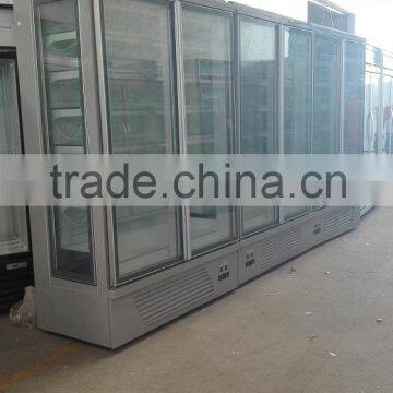 grey color upright display freezer glass door showcase