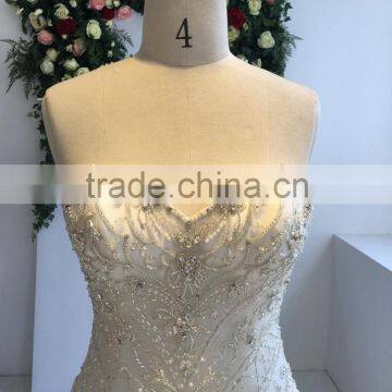 Guangzhou Factory Real Sample Latest Wedding Dress 2016 Lace Appliqued photo-2