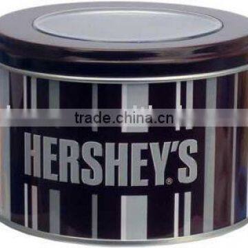 round candy tin can