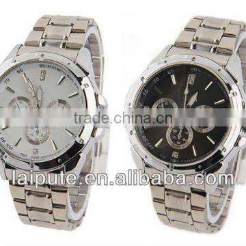 2013 import stainless steel pair round watch with pc movt