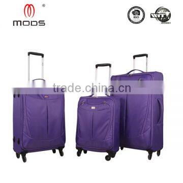 HOT SALE LIGHT POLYESTER FOUR WHEELS TROLLEY LUGGAGE