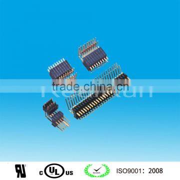 China supplier 1.27mm Pitch Double Layer Double Row Angle Pin Header