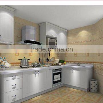 Lower price mordern style white melamine kitchen cabinet