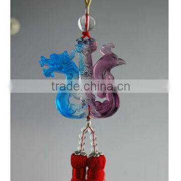 Beatiful fashion ( dragon and phoenix )Coloured glaze pendant(magpies )