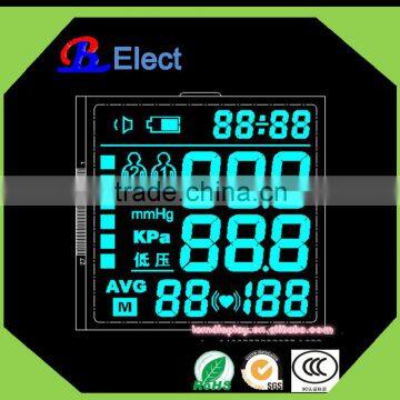 transparent negative character blood pressure meter flexible segement lcd display