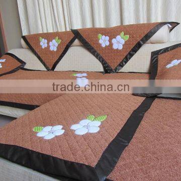 Appliqued embroidery sofa cover