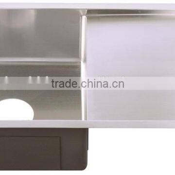 Popular R10 handmade sink drain board XHHL R3317 kitchen stainless steel sink