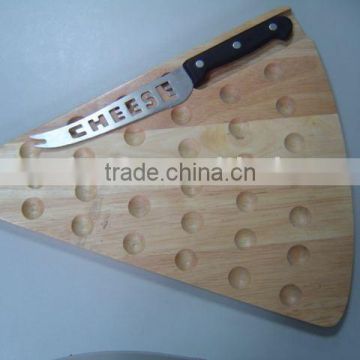 Cheese Knife with Wooden Cutting Board