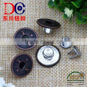 Ecofriendly Antique Copper Double Pin Jeans Button Denim Button photo-2