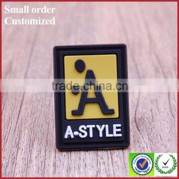 Custom heat transfer press silicone tag labels for clothing luggage