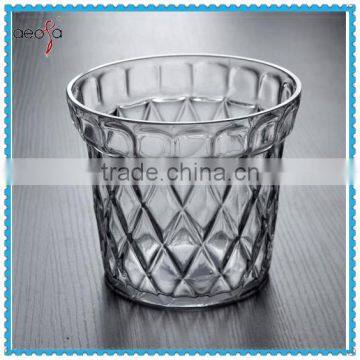 small pattern decorative mini clear glass vase