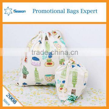 Factory Price Oem Production Canvas Cotton Drawstring Bag for Packing Storage photo-3