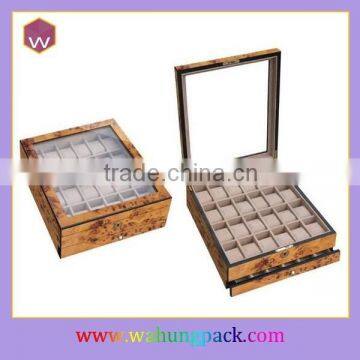 Wooden Multiple Watch Display Box with Acrylic Window