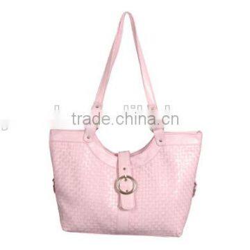 2015 wholesale classical pink cheap pu leather tote ladies bags