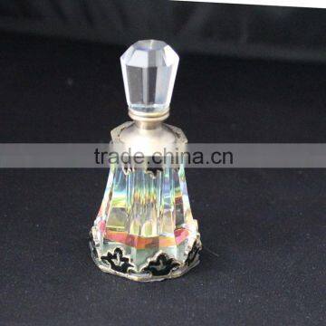 metal lipping perfume bottle with flower cap