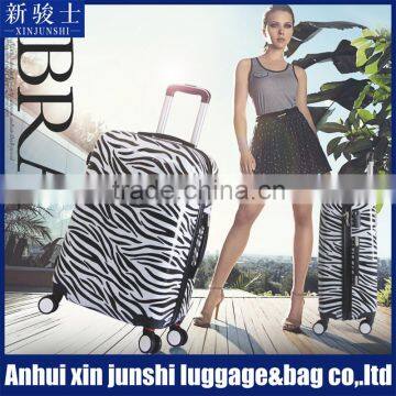 PC Kids Fancy Lightweight Spinner Luggage Travel Case Trolley Hard Case With Zebra Printing