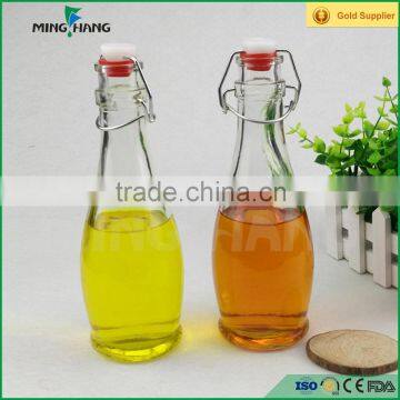 350ml Clear Glass Juice Bottle,juice Glass Bottle With Swing Top photo-2