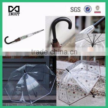 clear fashion mustache transparent stick bubble umbrella