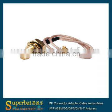 IPX / u.fl to RP-SMA female bulkhead with O-ring RG178 15cm rf coaxial connectors cable assembly jumper cable