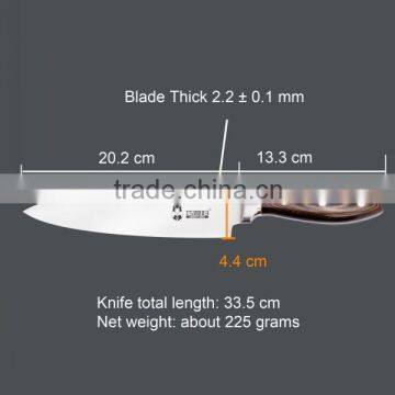 Pakka Wood Handle High Quality With-weight Stainless Steel Chef Knife photo-3