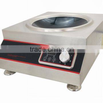 Commercial Induction Cooker with 5.0KW with Concave Plate & Knob Control