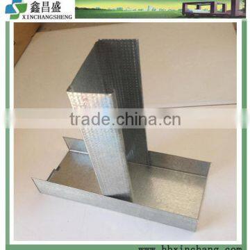 Stud and track steel keel for gypsum board drywall partition