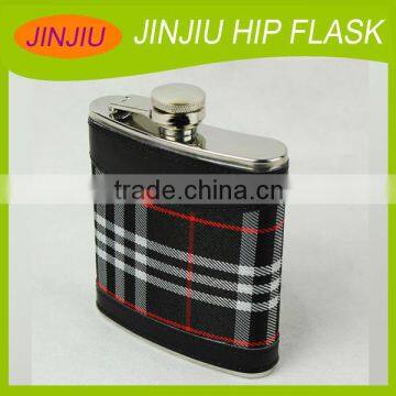 popular custom stainless steel leather hip flask