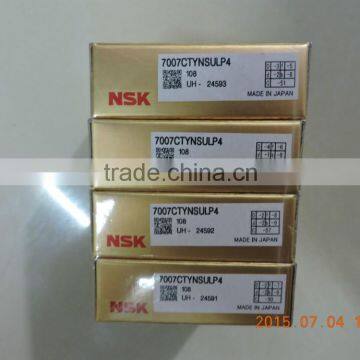 China wholesaler Professional Nsk brand Angular contact ball bearing 7007CTYNSULP4