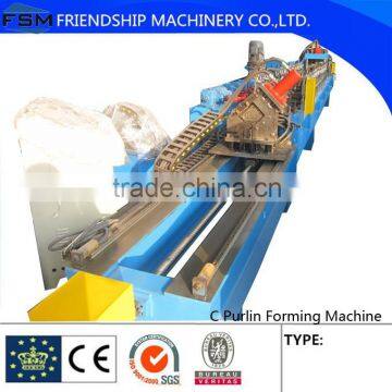 High speed 75 C Purlin Roll Forming Machine Gearbox Drive