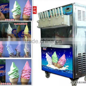TML High Quality Mixed Flavour Rainbow Soft Ice Cream Machine With CE Cretificate on Hot Sale photo-3