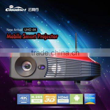 2016 Cloudnetgo New holographic projector christmas outdoor 3D blu ray projector wifi projector RK3288 4K led projector