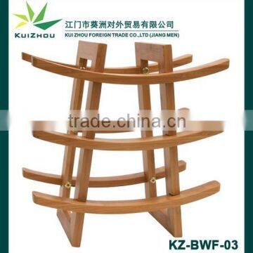 9-Bottle Natural Bamboo Wine Rack