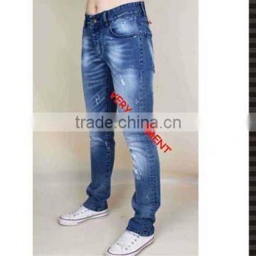 Hight Quality Ripped Wash Denim Pants Straight Fit Jeans Denim Jeans Men photo-3