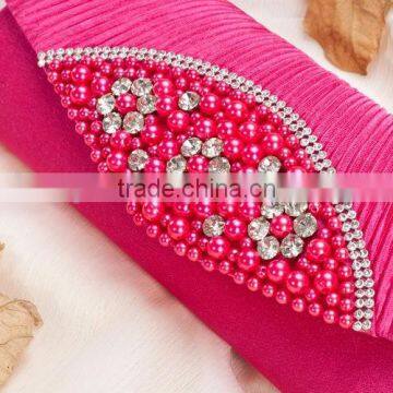 Beautiful Ladies Satin Handmade Beaded Handbag photo-3