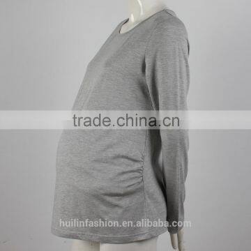 2015 OEM Factory Wholesale 100% Cotton Long Sleeve T Shirts Maternity Clothes photo-4