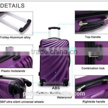 2015 China Bags Colorful Hot Sale ABC/PC 2pcs for Woman Hardshell Luggage Trolley photo-3