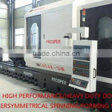 Light pole spinning flag pole spinning assembly line