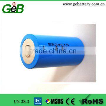 GEB 3.6v Li/SOCl2 lithium battery ER34615 19AH D size with big capacity