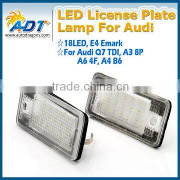 2016 Hot sale E-Mark for Audi Q7 car led number plate lamp