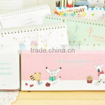 2014 hot sale cute desk pad calendar